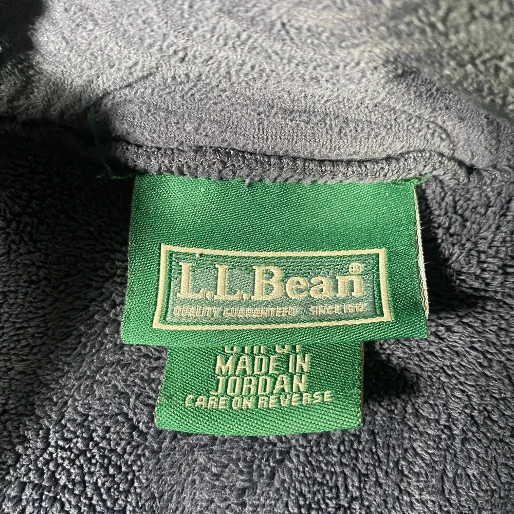 LL Bean Jacket Women Small Petite Grey Textured Full Zip Fleece Lightweight Pile